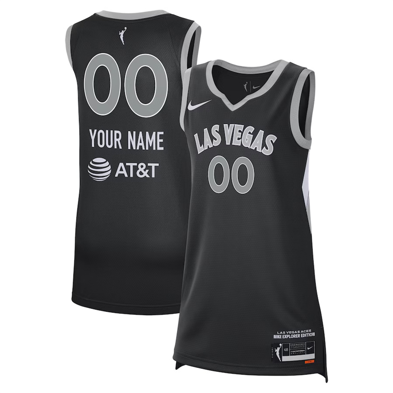 Women's Las Vegas Aces Active Player Custom Black Stitched Basketball Jersey